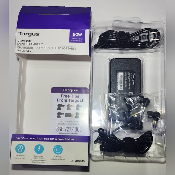Targus universal laptop charger 90watt - Picture 2 of 3